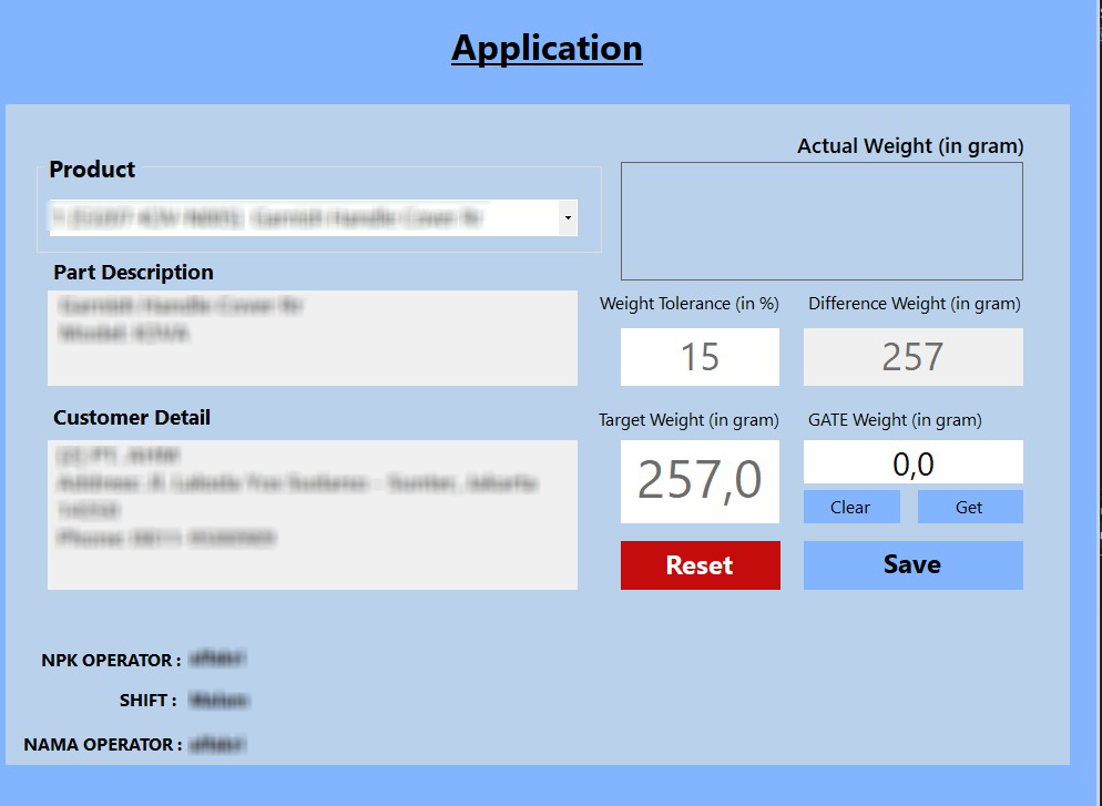 check wrighing application