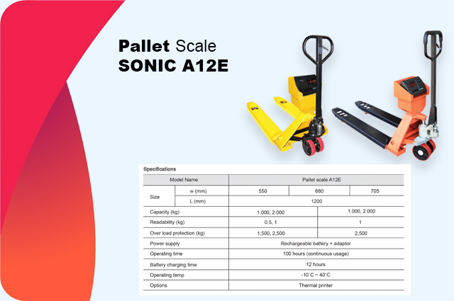 sonic a12e pallet scale